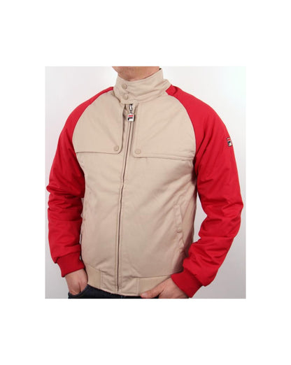 Fila Vintage Toldo Bomberjacke Creme/Rot