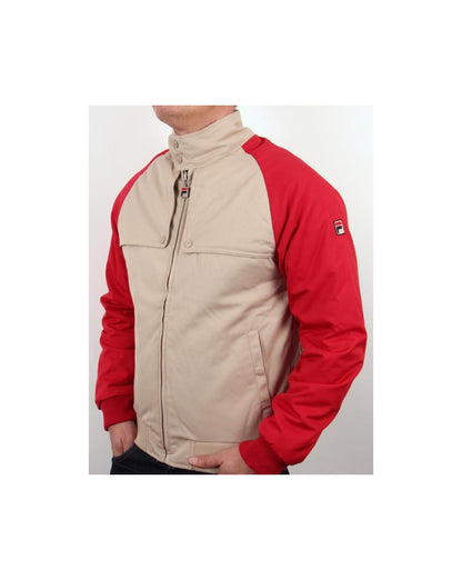 Fila Vintage Toldo Bomberjacke Creme/Rot