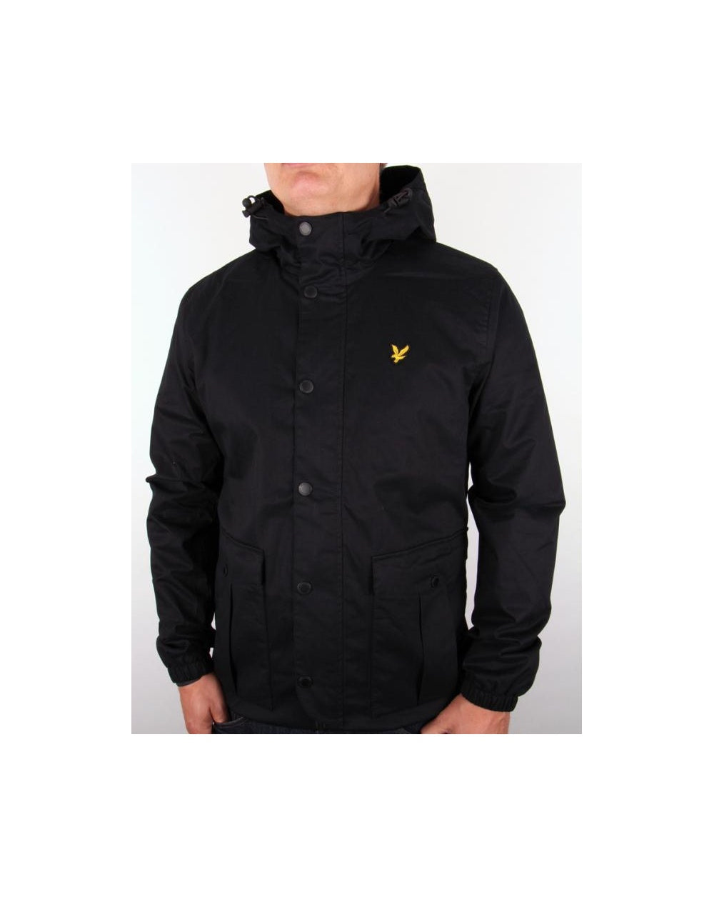 Lyle And Scott – Jacke mit Microfleece-Futter in echtem Schwarz