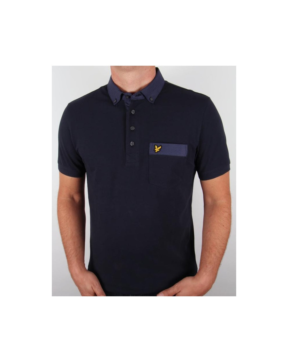 Lyle And Scott Poloshirt mit Hemdkragen, Marineblau