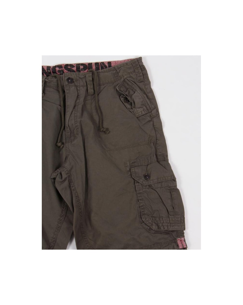 Ringspun Combat Shorts Olivgrün