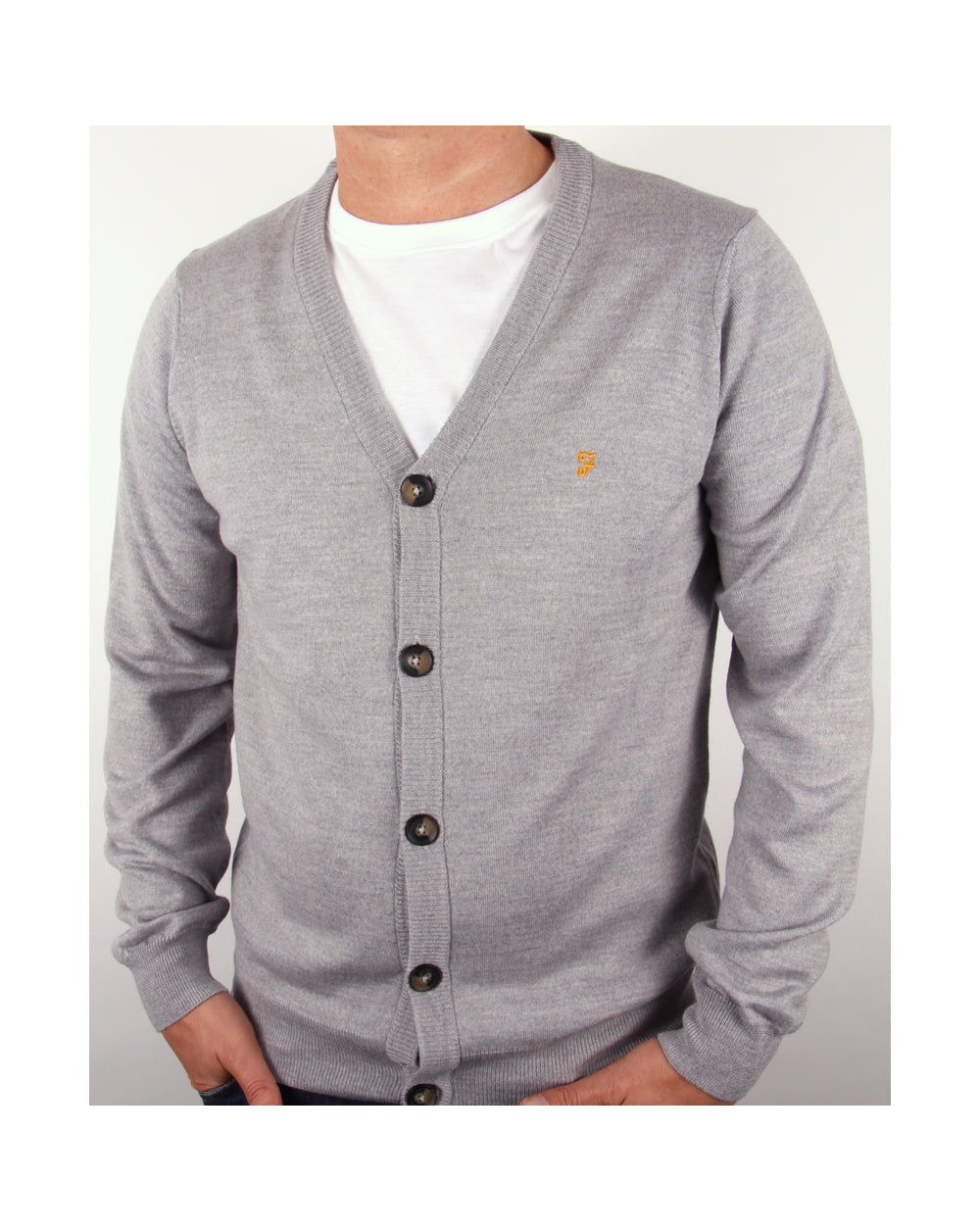 Farah Tallow Cardigan Grau
