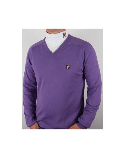 Lyle And Scott – Pullover mit V-Ausschnitt, Lila