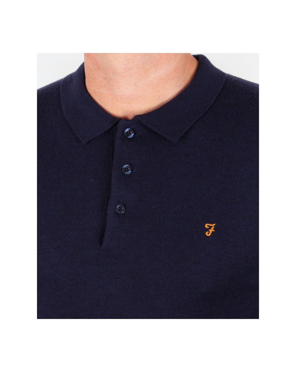 Farah Affery Strickpolohemd Marineblau