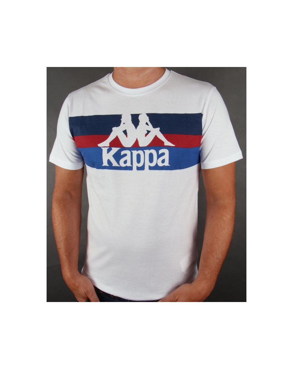 Robe Di Kappa Skippa Logo T-Shirt Weiß/Blau/Rot