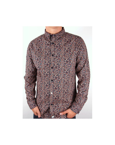 Weekend Offender Indus L/s Shirt Blue