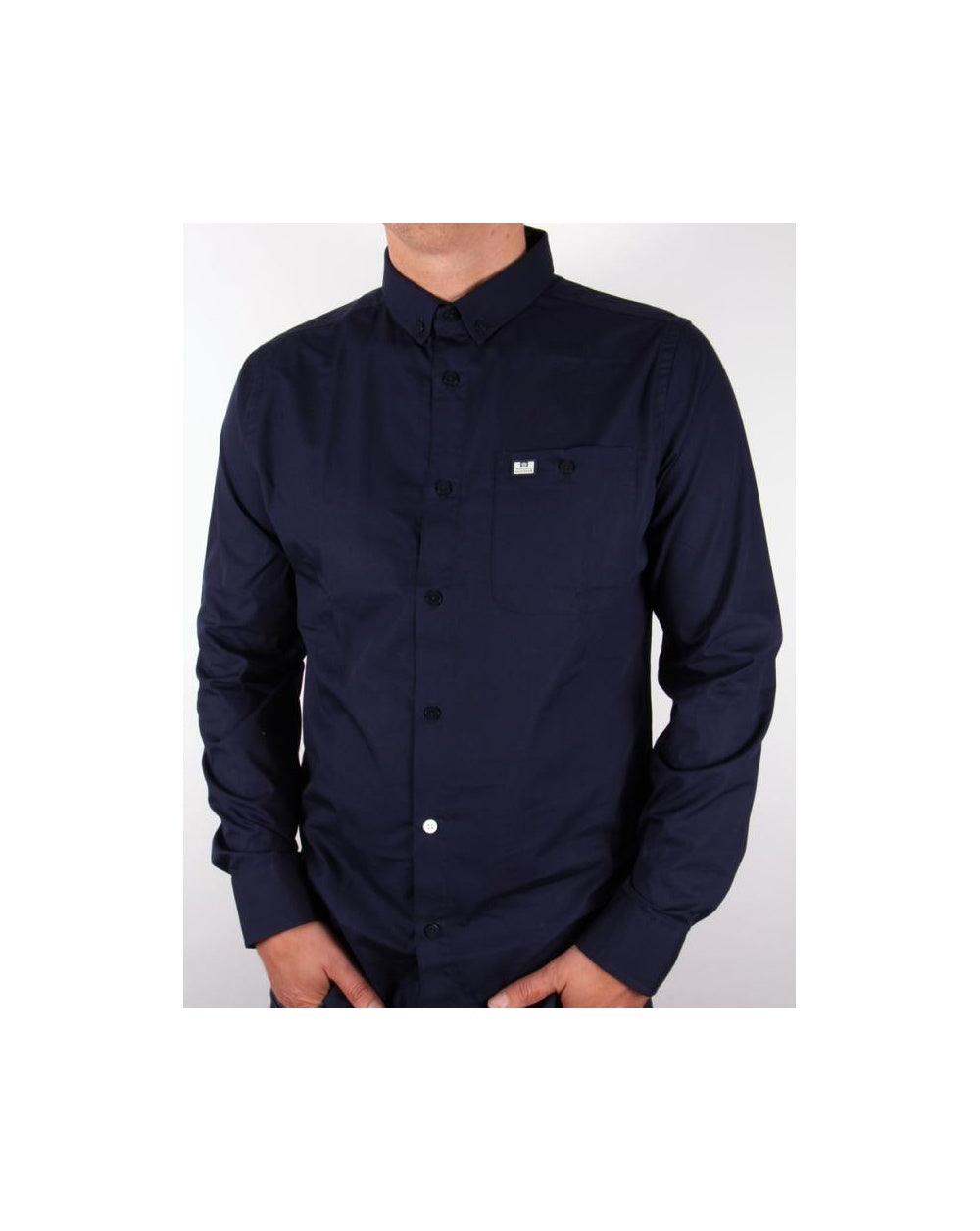 Weekend Offender Karoo Langarmhemd Marineblau