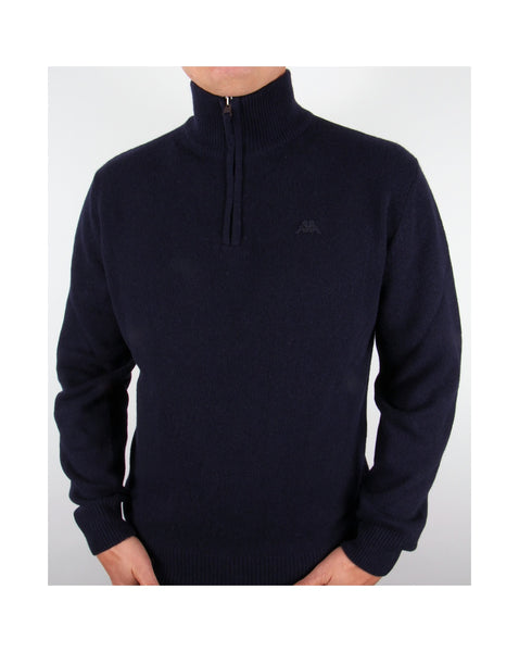 Robe Di Kappa Lambswool Half Zip Jumper Navy