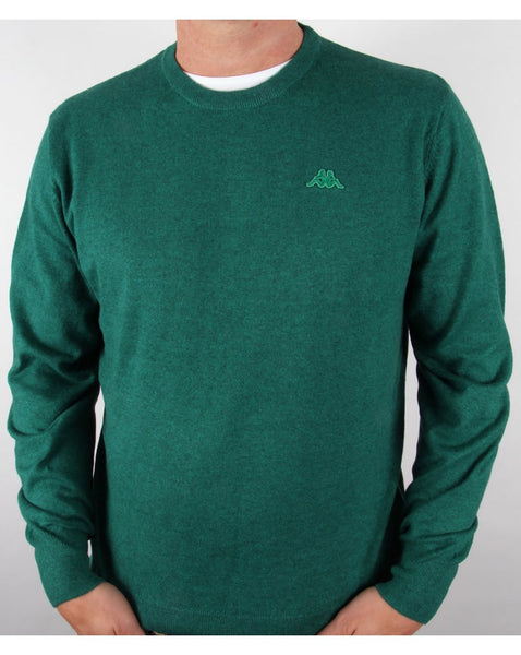 Robe Di Kappa Cotton Cashmere Crew Neck Jumper Dark Green