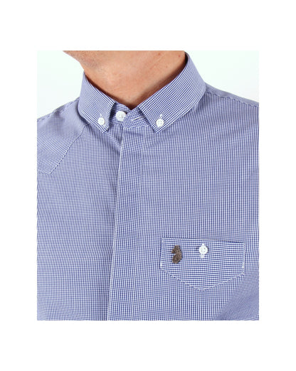 Luke Bailey – Gingham-Hemd in Königsblau