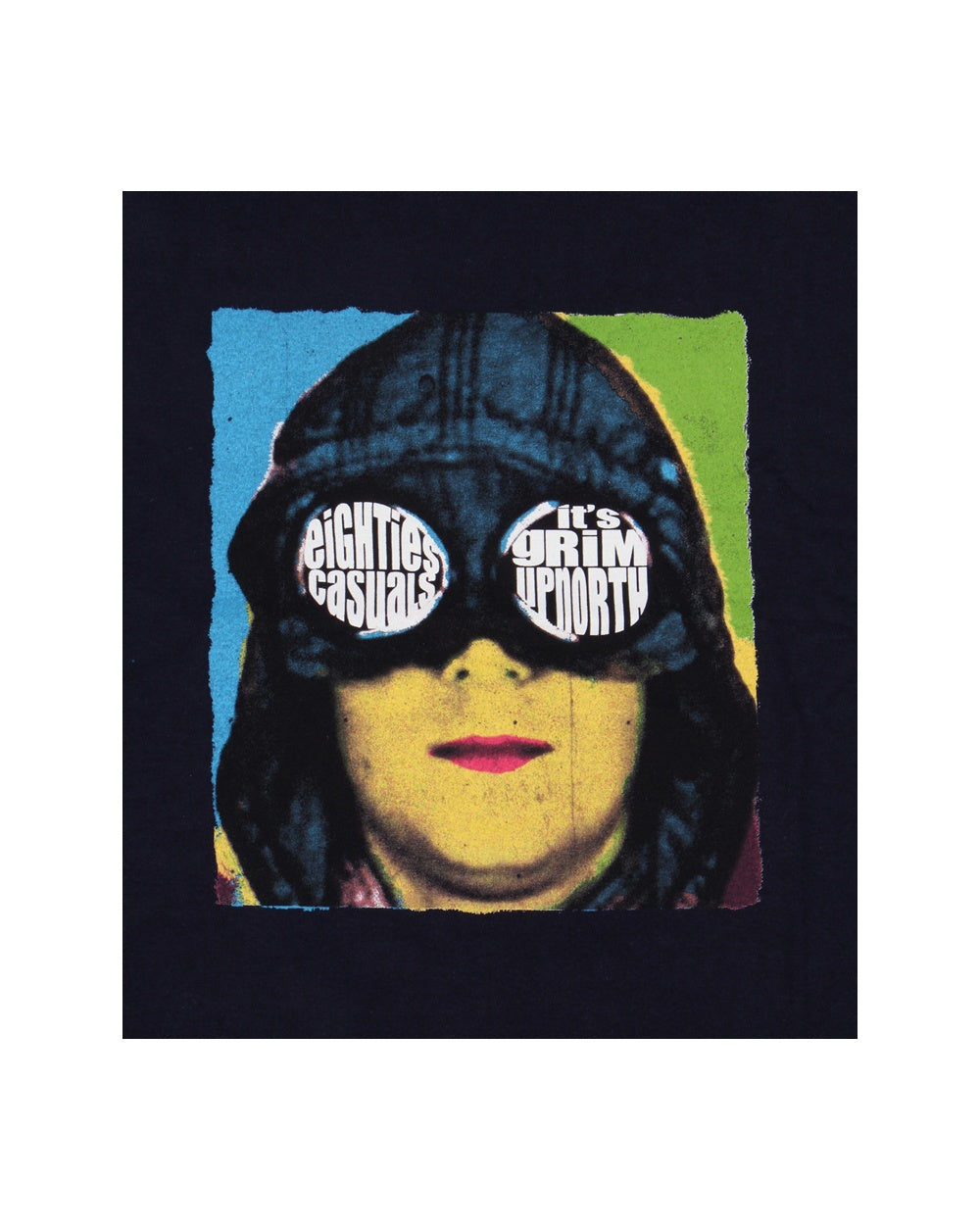 80er Casuals Grim Up North Mondays T-Shirt Marineblau