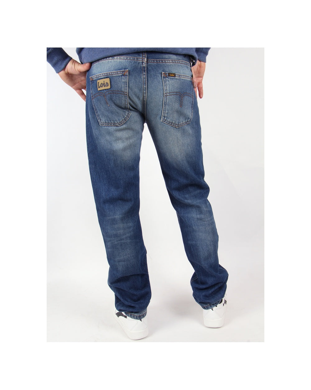 Lois Santiago – Jeans mit normaler, konischer Passform und Vintage-Waschung