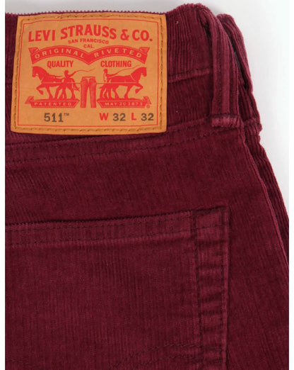 Levis 511 – Slim Fit-Cordhose in Merlot