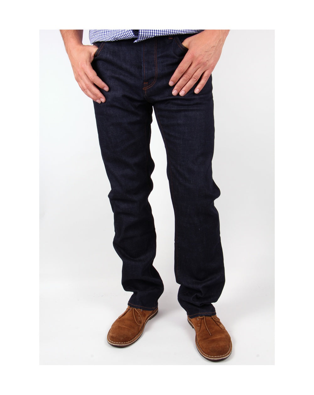 Pretty Green – Burnage – Jeans in normaler, gerader Passform mit Rinse-Waschung