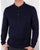 Lyle And Scott Mercerised Cotton L/s Knitted Polo Shirt Navy Blue