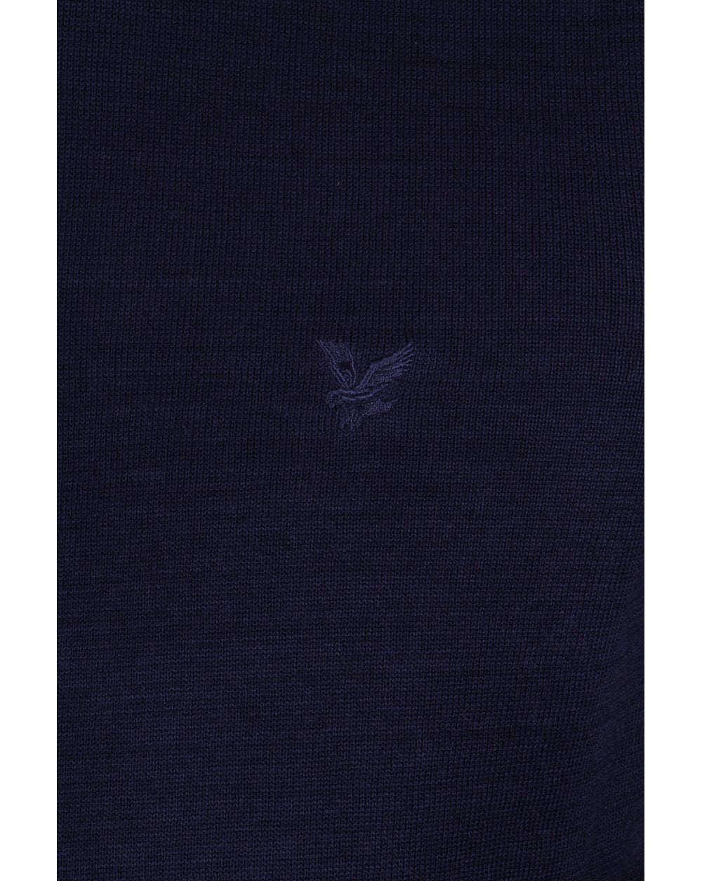Lyle And Scott Strick-Poloshirt aus merzerisierter Baumwolle, langärmlig, Marineblau