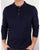 Lyle And Scott Mercerised Cotton L/s Knitted Polo Shirt Navy Blue