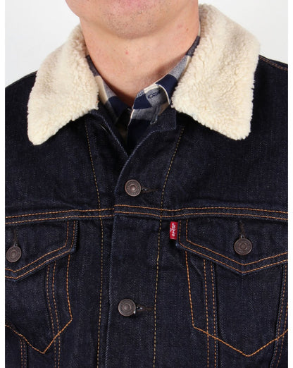 Levis – Trucker-Jacke aus dunklem Denim