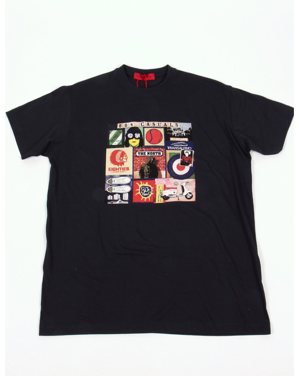 80s Casuals Quellen der 80er Jahre T-Shirt Marineblau