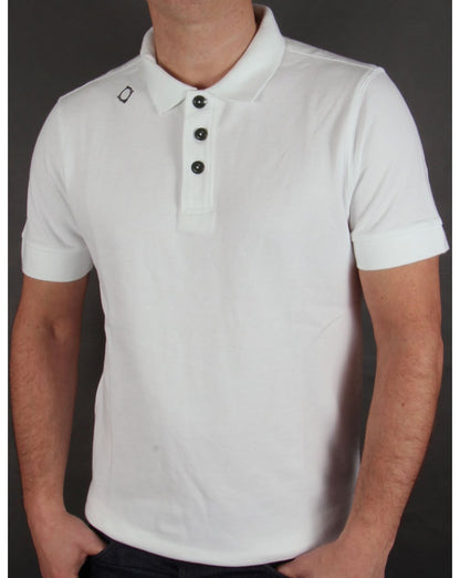 Ma.strum Kit Issue Kurzarm-Piqué-Poloshirt in Weiß