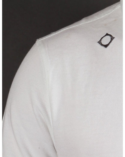 Ma.strum Kit Issue Kurzarm-Piqué-Poloshirt in Weiß