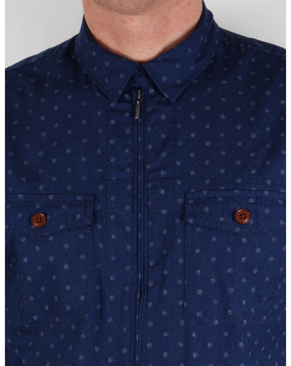Pretty Green Jackson Hemd Marineblau