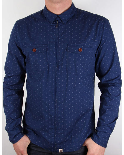 Pretty Green Jackson Hemd Marineblau