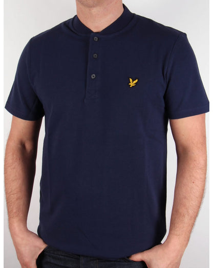 Lyle And Scott – Poloshirt mit Bomberkragen, Marineblau