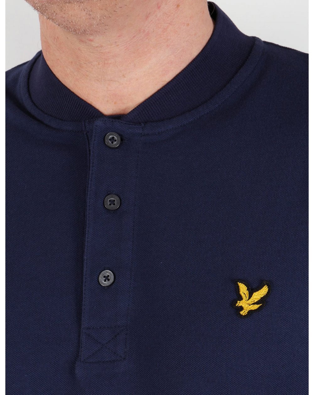 Lyle And Scott – Poloshirt mit Bomberkragen, Marineblau