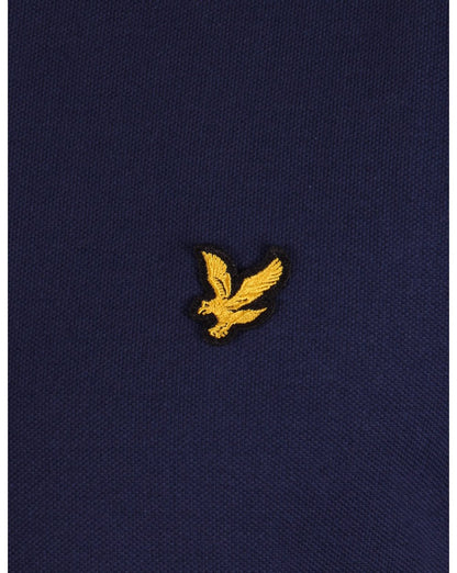 Lyle And Scott – Poloshirt mit Bomberkragen, Marineblau