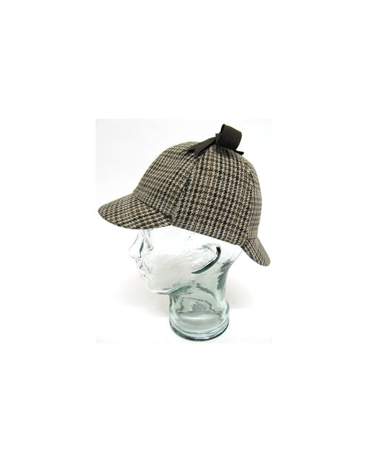 80s Casual Classics 80er Casual Classics Klassischer Deerstalker Hahnentritt-Hut Braun
