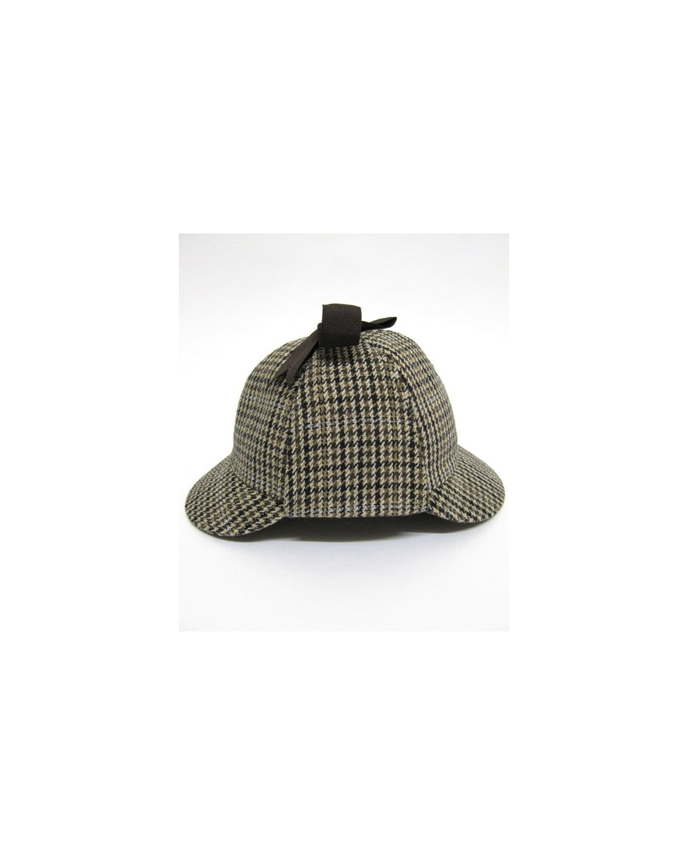 80er Casual Classics Klassischer Deerstalker Hahnentritt-Hut Braun