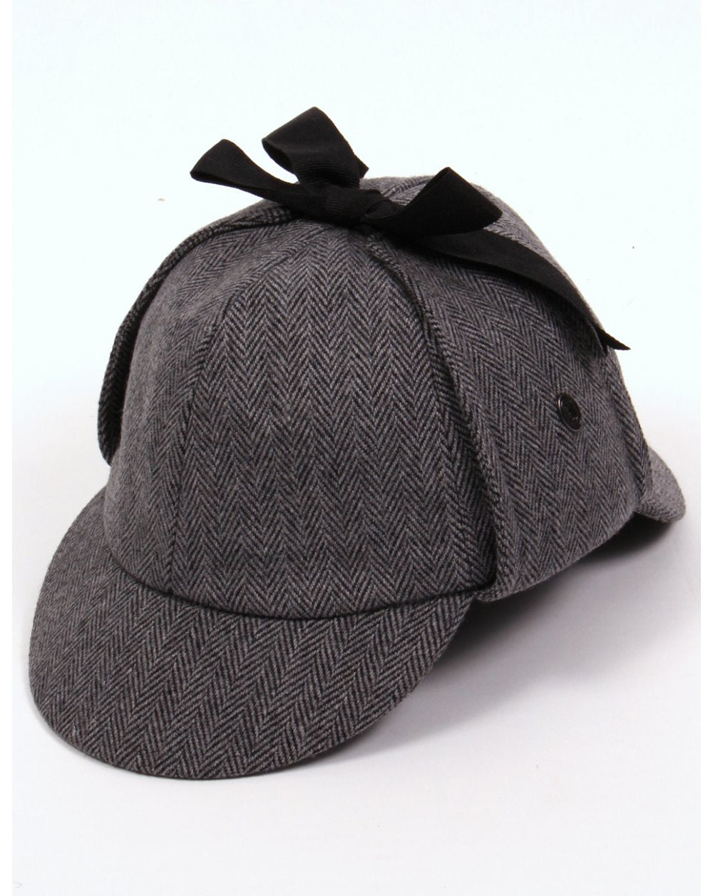 80er Casual Classics Klassischer Deerstalker Hahnentritthut Fischgrät