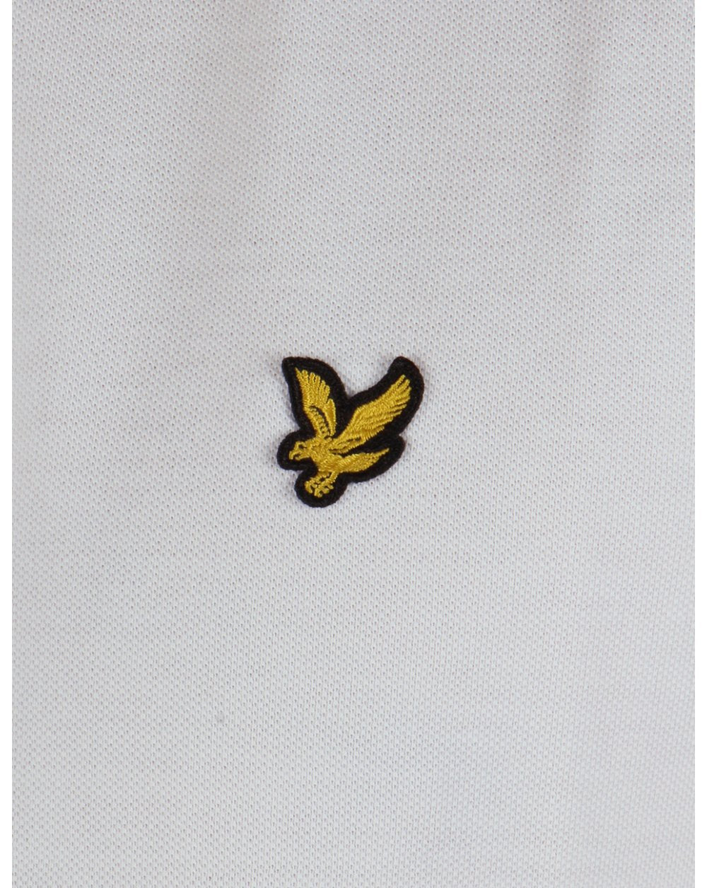 Lyle And Scott – Weißes Poloshirt mit Bomberkragen