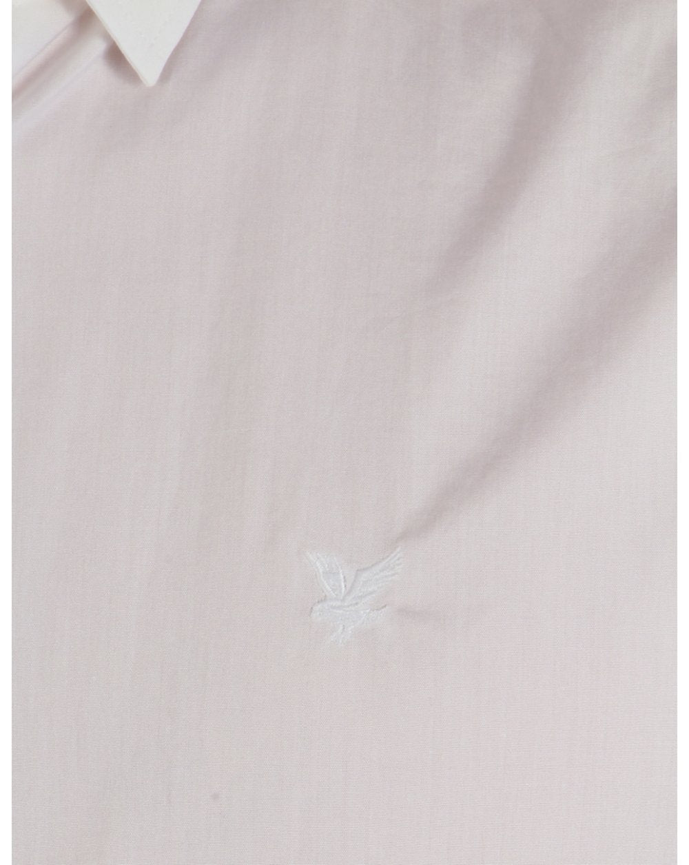Lyle And Scott – Langärmliges Popeline-Hemd mit Tonal Badge in Weiß