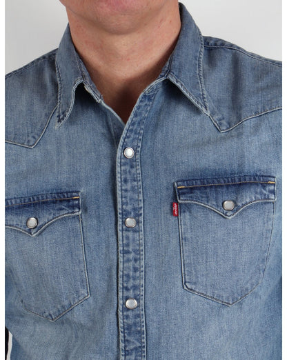 Levis – Barstow – Westernhemd in Rot aus Steinguss