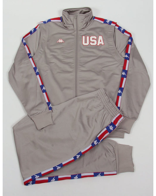 Kappa Robe Di Kappa La84 USA Olympic Kompletter Trainingsanzug Silbergrau