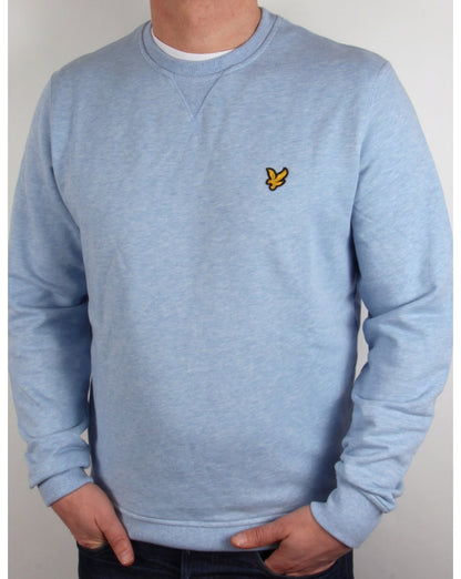 Lyle And Scott – Sweatshirt mit Rundhalsausschnitt, Blau meliert