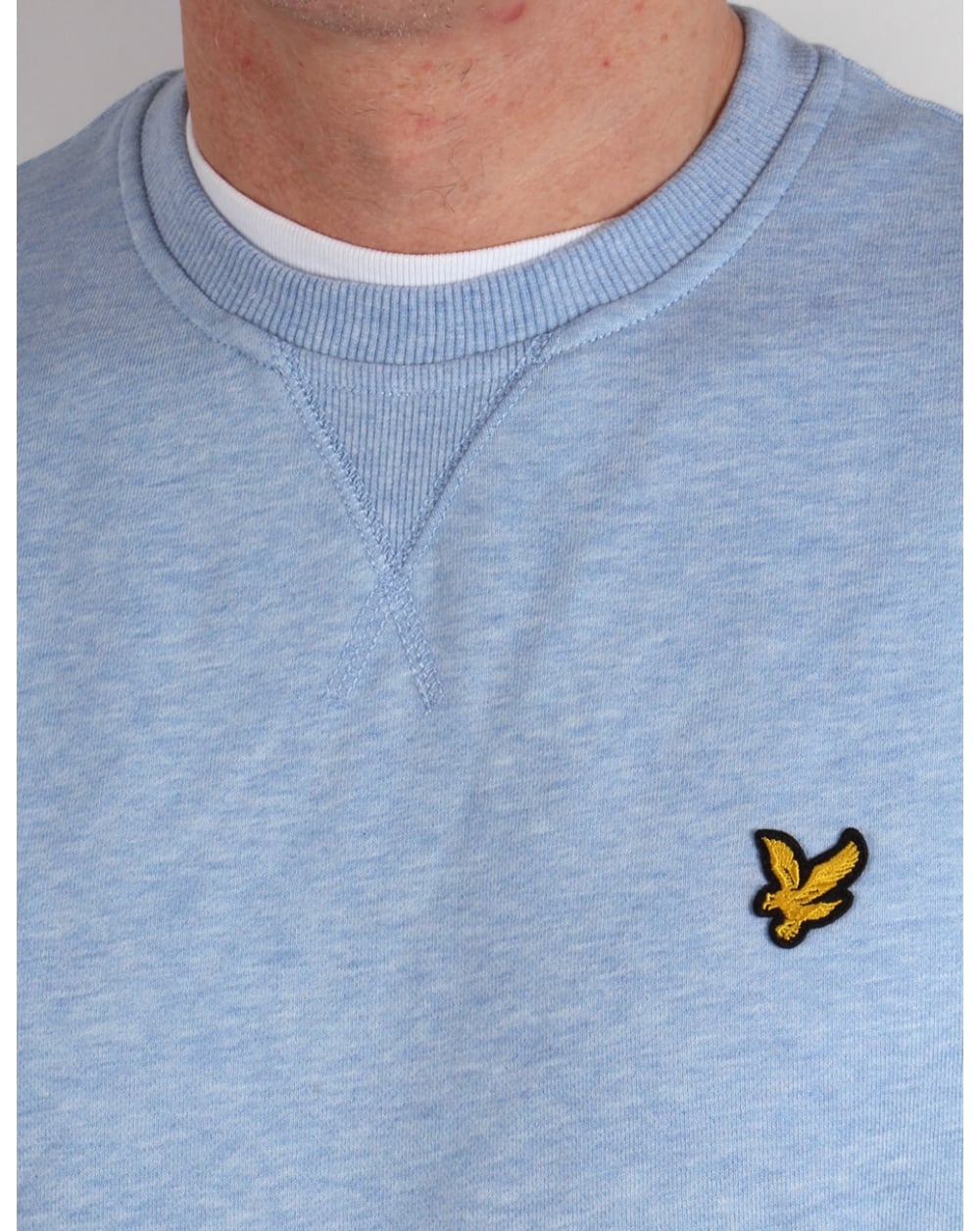 Lyle And Scott – Sweatshirt mit Rundhalsausschnitt, Blau meliert
