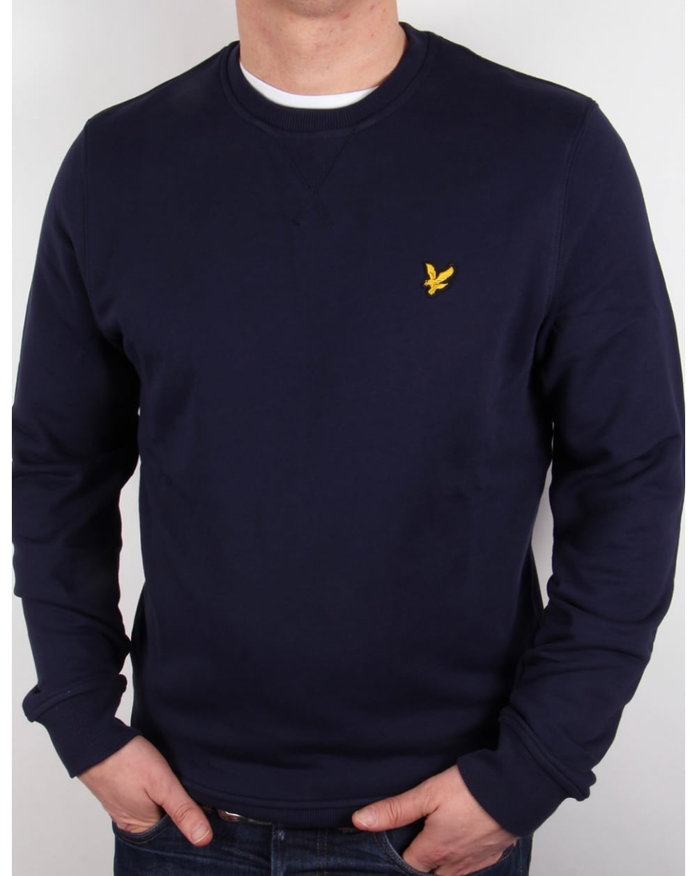 Lyle And Scott Sweatshirt mit Rundhalsausschnitt, Marineblau