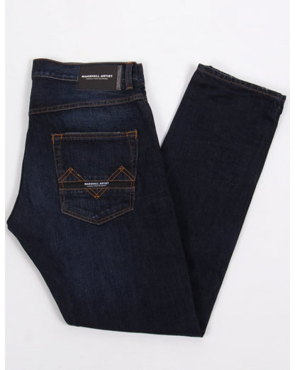 Marshall Artist – Marshall Fit Jeans in dunkler Indigo-Vintage-Waschung