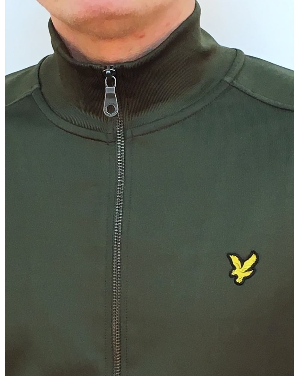 Lyle And Scott – Tricot-Trainingsjacke in dunklem Salbeigrün