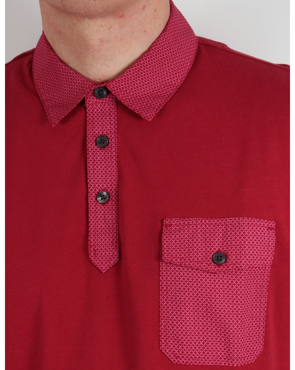 Pretty Green Springfield Poloshirt Rot