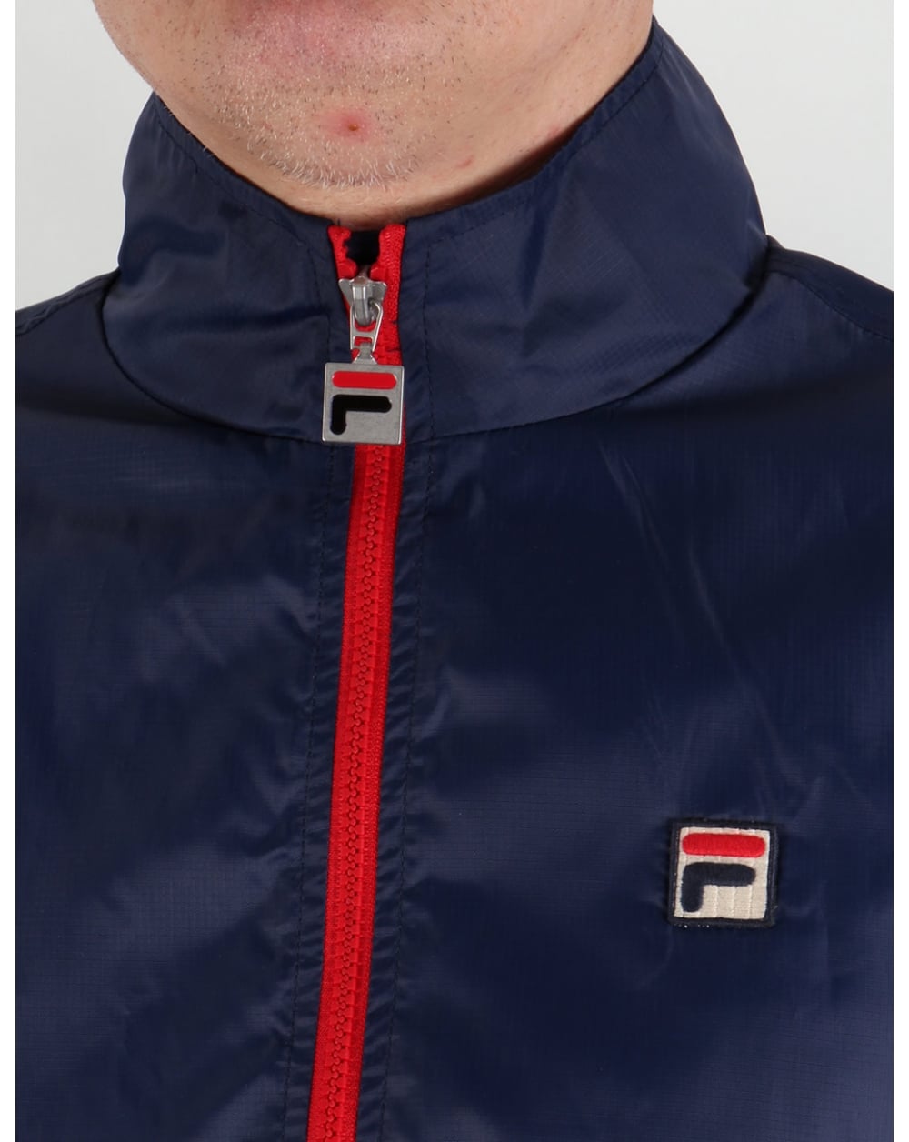Fila Vintage Funnel Regenjacke Marineblau