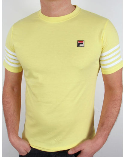 Fila Vintage 4-Streifen-T-Shirt Gelb 