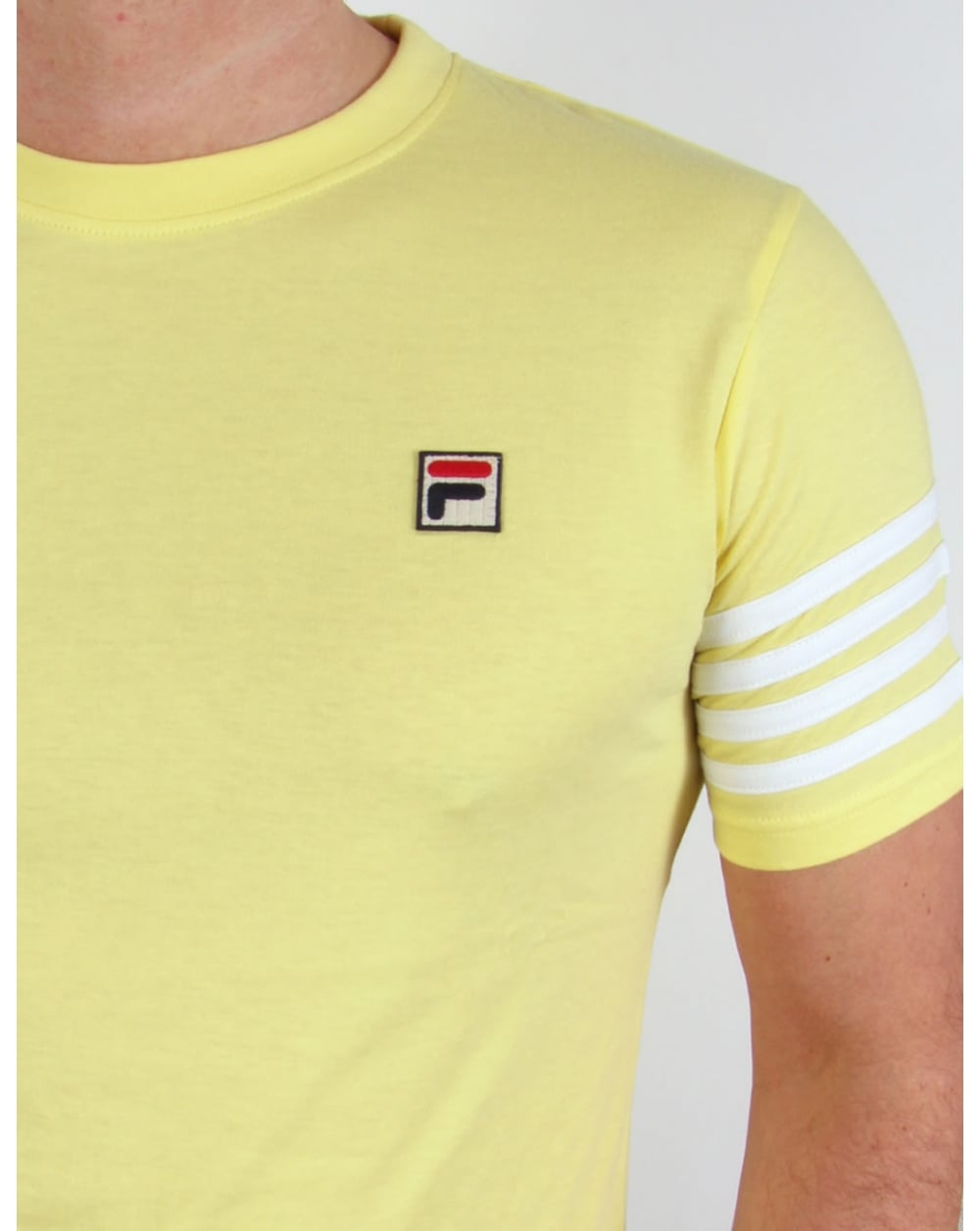Fila Vintage 4-Streifen-T-Shirt Gelb 