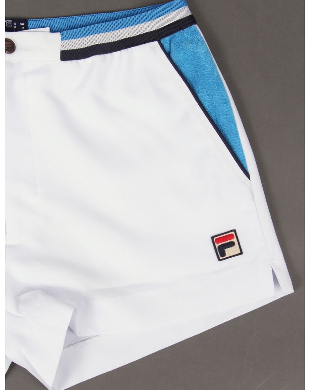 Fila Vintage Mk2 Settanta Shorts Weiß/Ozeanblau/Marineblau
