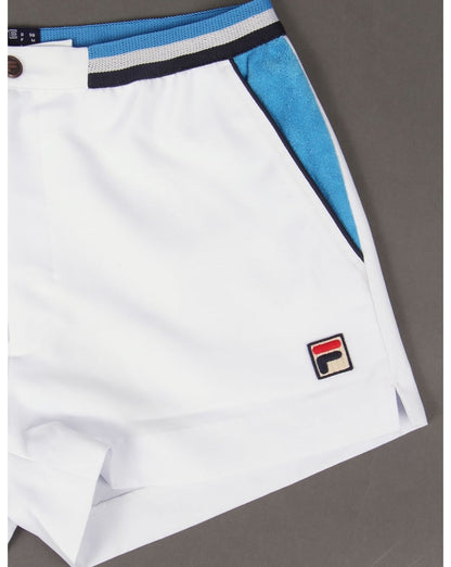 Fila Vintage Mk2 Settanta Shorts Weiß/Ozeanblau/Marineblau