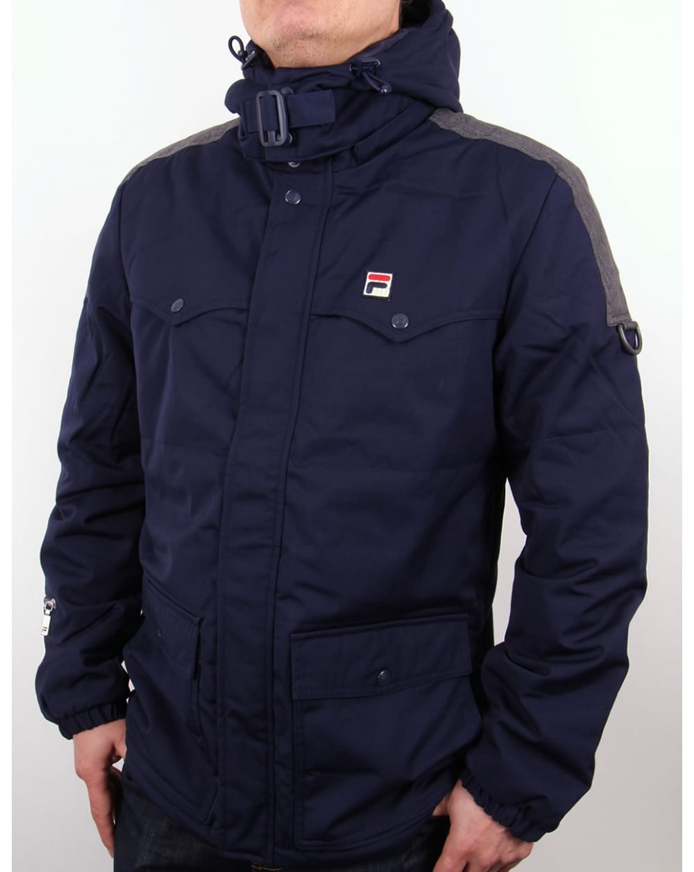 Fila Vintage Baresi Wattierte Jacke Marineblau