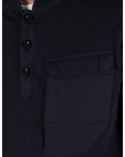 Weekend Offender – Niko – Sweatshirt mit Kragen in Marineblau